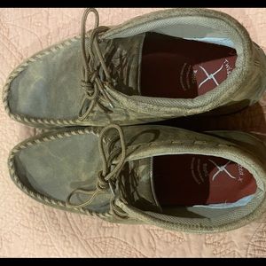 Twisted X Brown Leather Moc Toe Lace Up Waterproof Driving Chukka Boots Mens 13